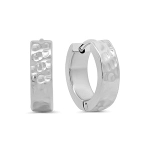 Hammered Hoop Earrings