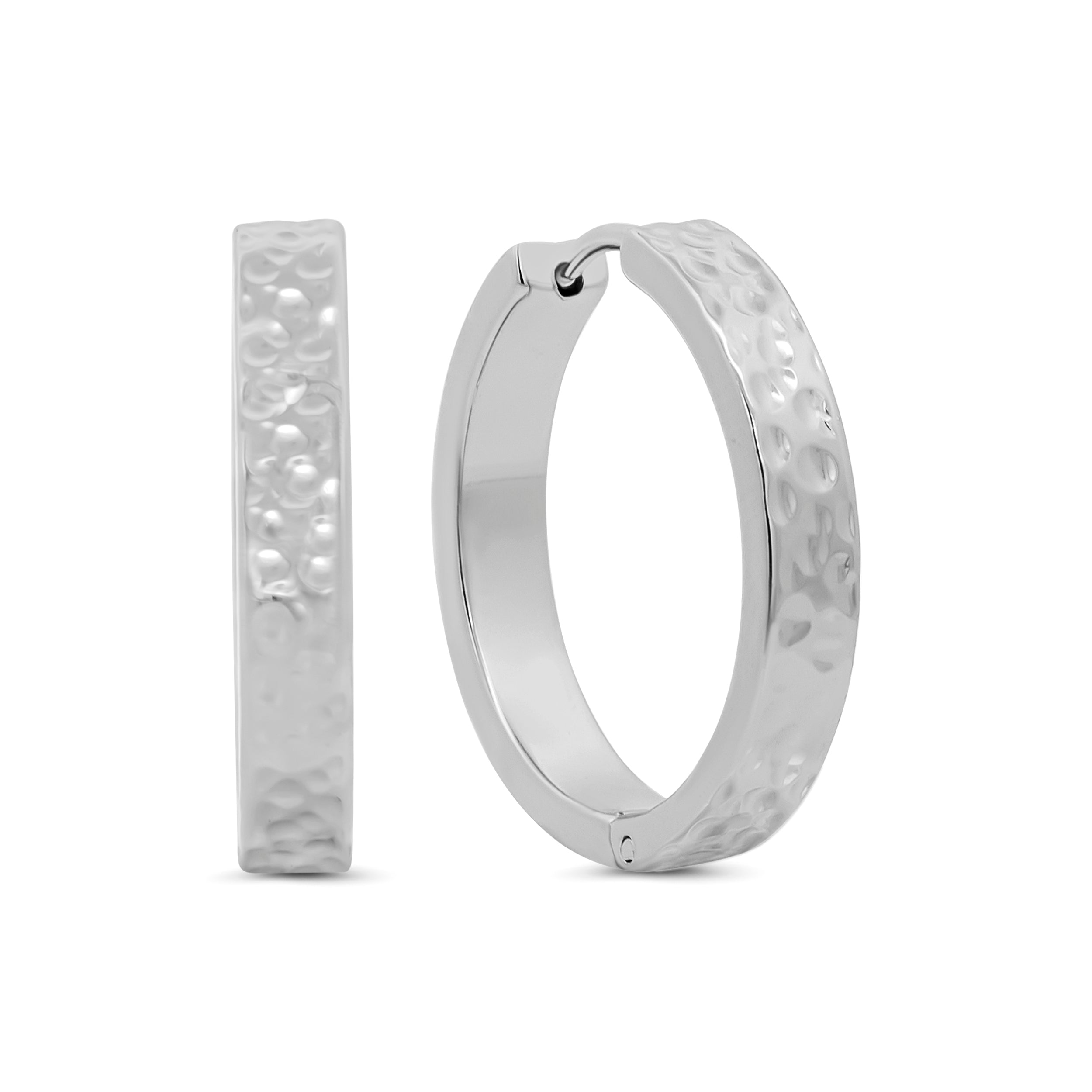 Hammered Hoop Earrings