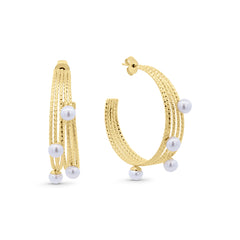 Earrings with Glass Pearls