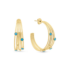 Earrings with Blue CZ