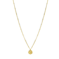 Ketting met ronde, gehamerde bedel