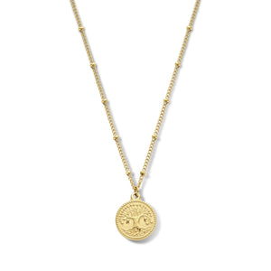 Ketting met ronde levensboom bedel