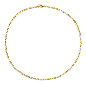 CO88 Collection Figaro Chain Necklace 3mm 40+5cm Stainless Steel