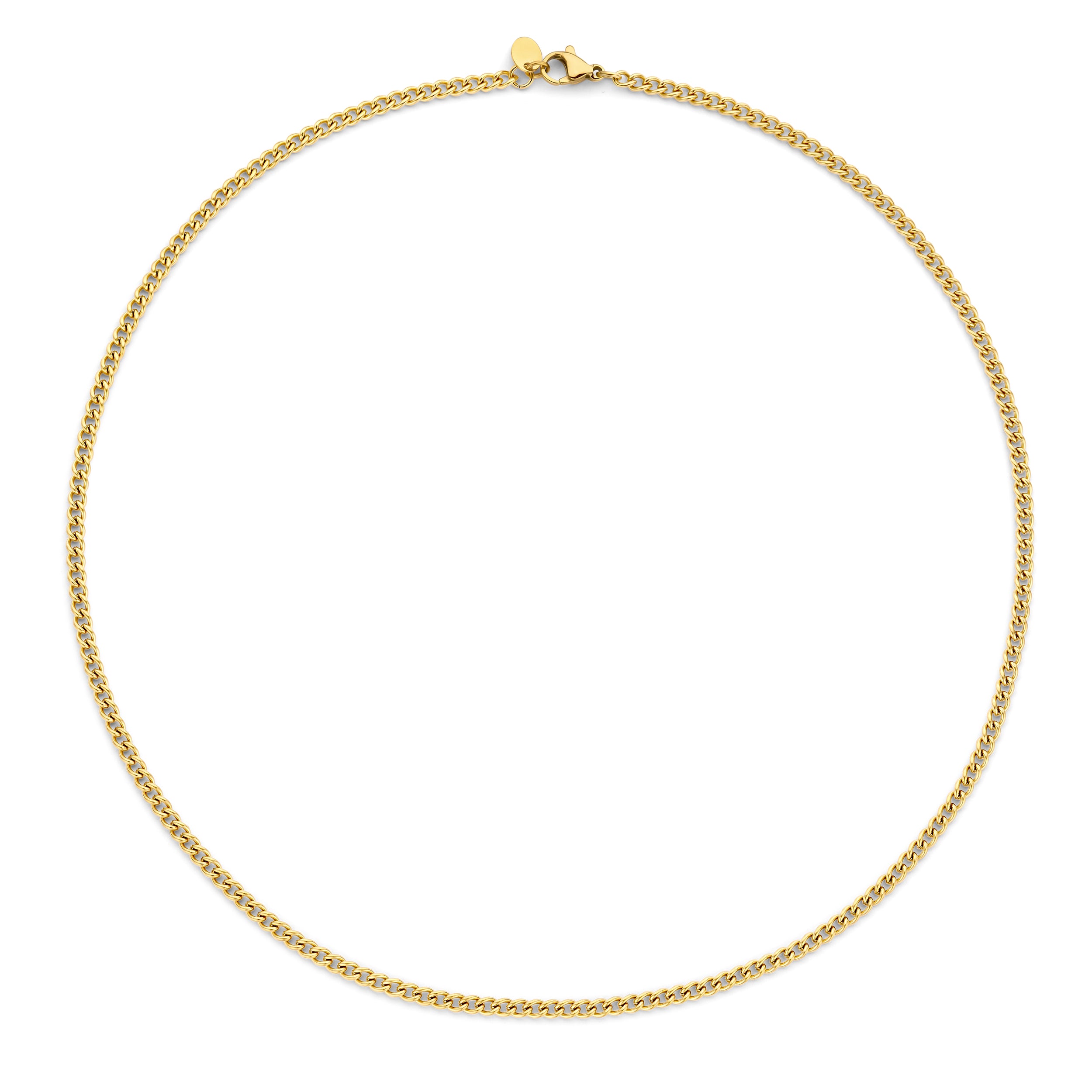 CO88 Collection Gourmet Chain Necklace 3mm 40+5cm Stainless Steel