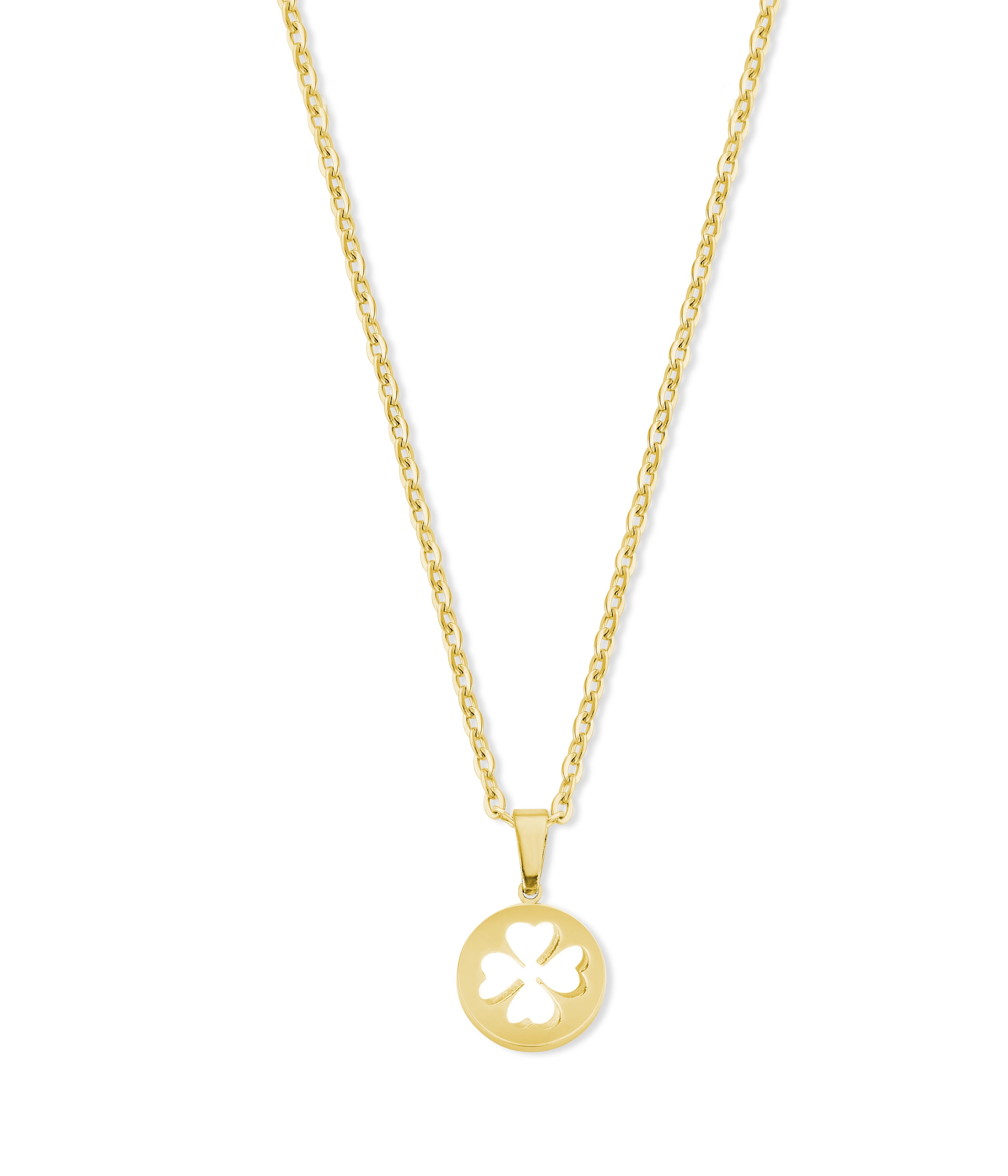 Necklace with open clover charm