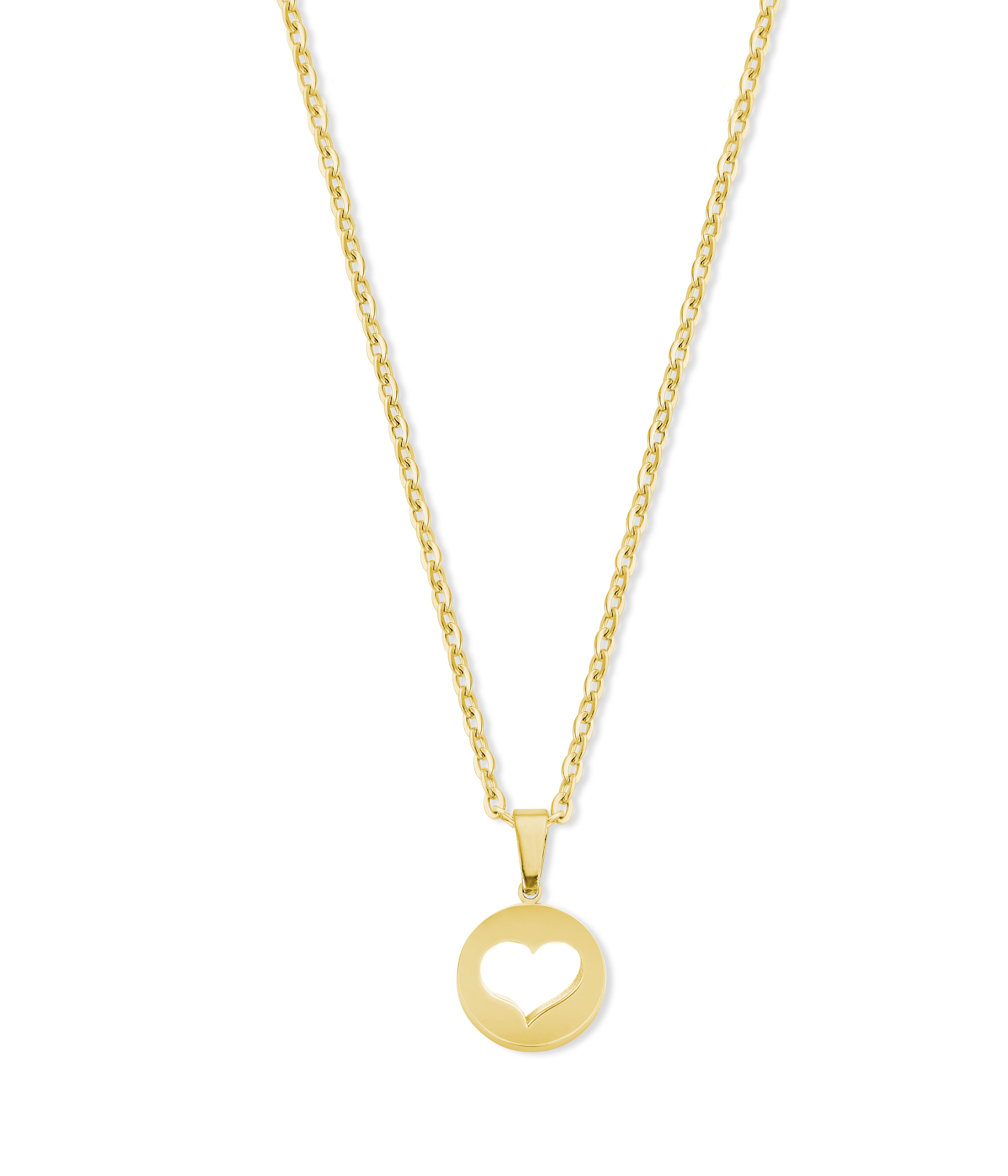 Necklace with open heart charm