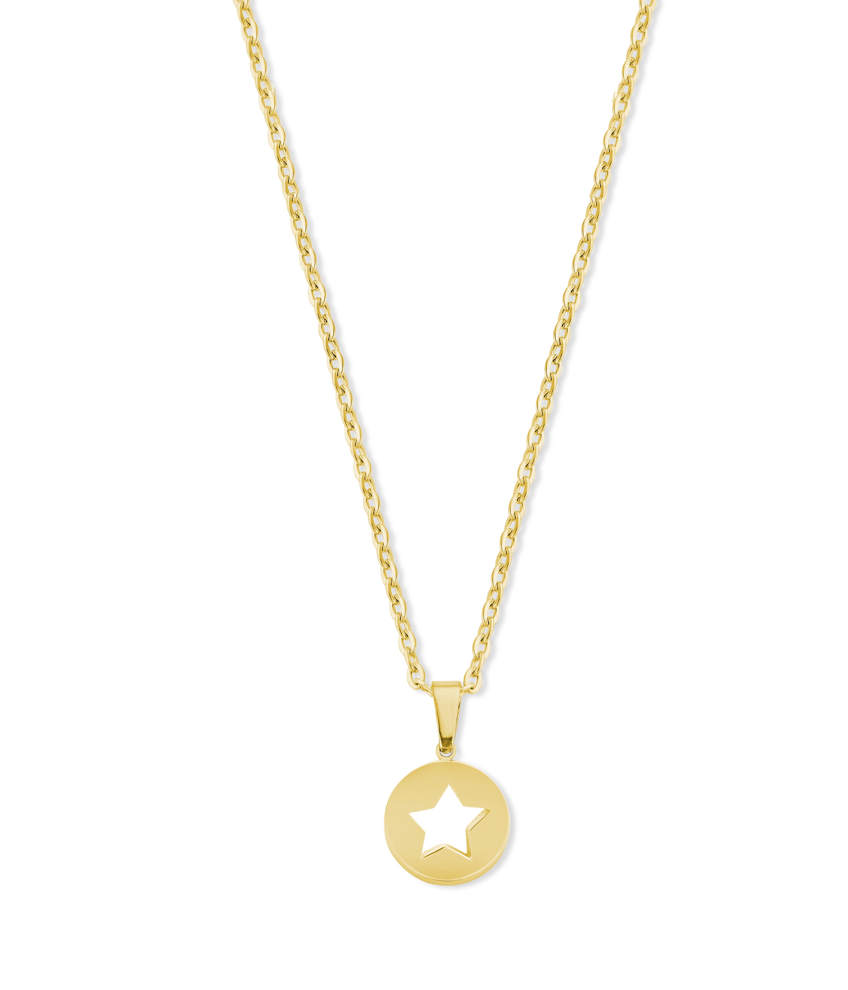 Necklace with open star charm