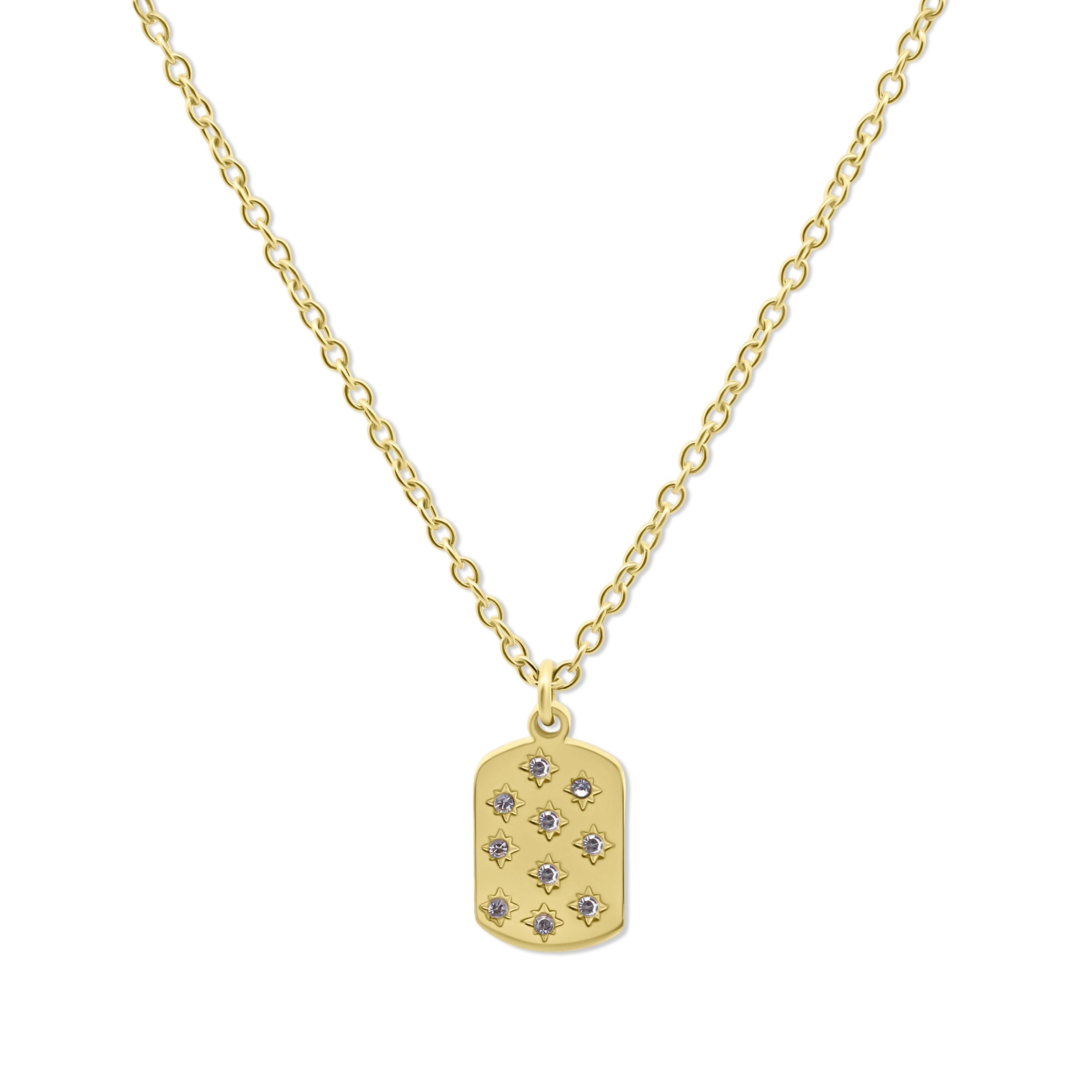 Necklace with zirconia charm