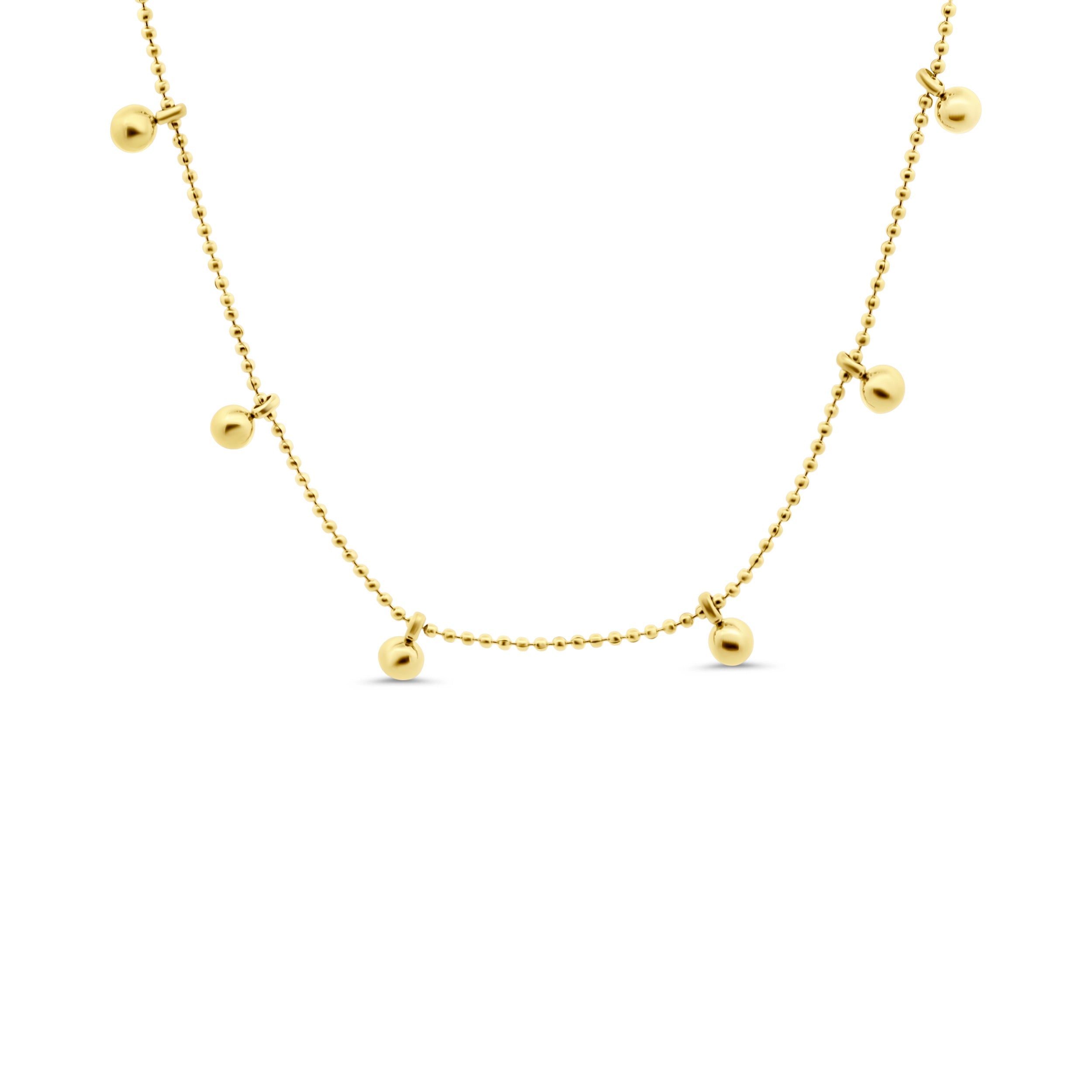 Necklace with round balls