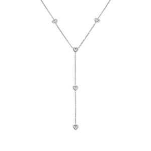 Ketting met hartjes en zirkonia