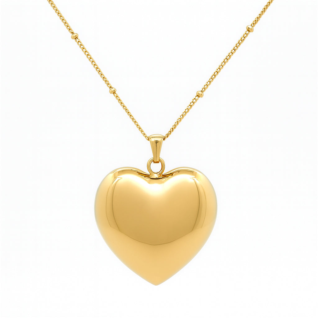 CO88 Collection Necklace with Heart Pendant 80+5cm Stainless Steel