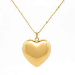 CO88 Collection Necklace with Heart Pendant 80+5cm Stainless Steel