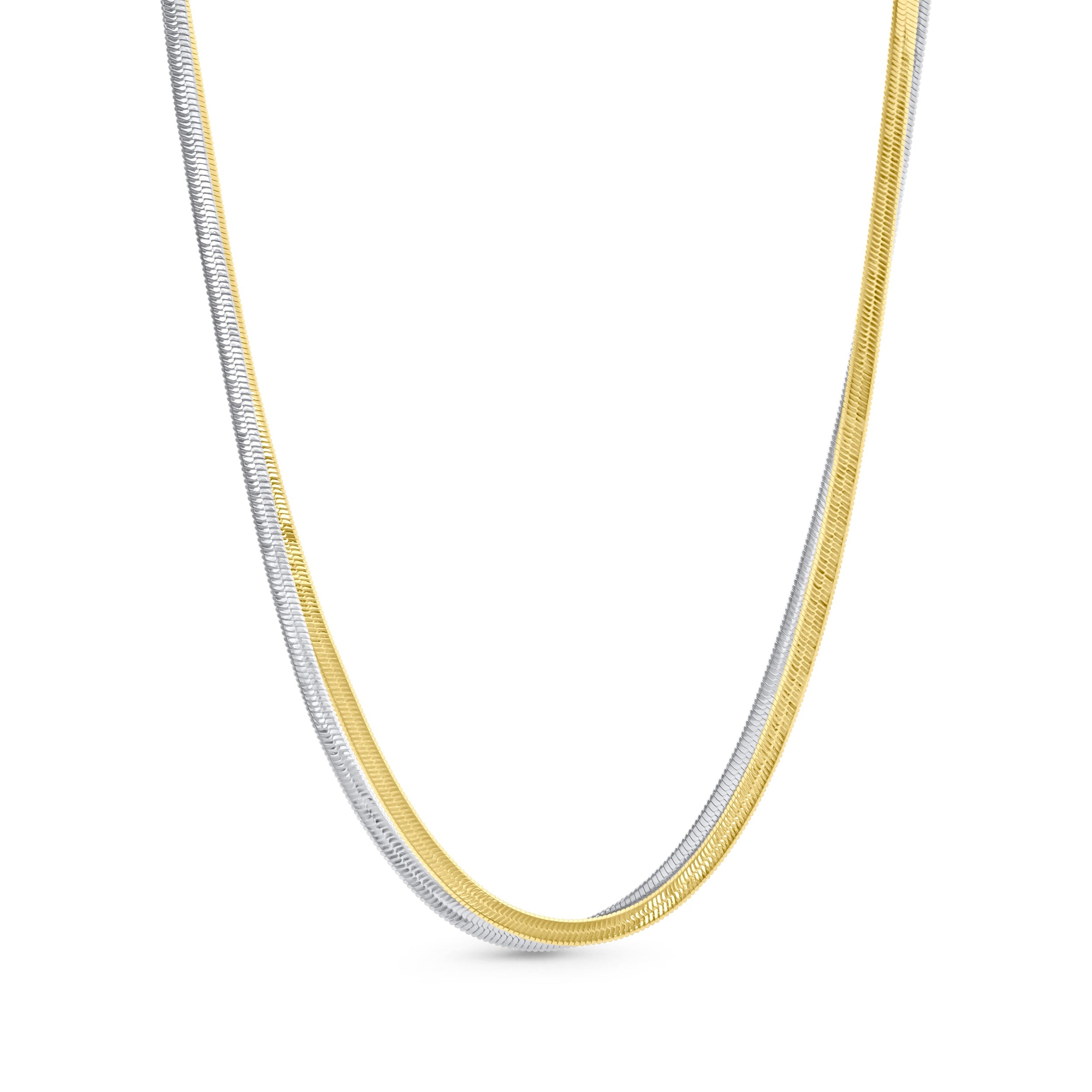 Double herringbone necklace