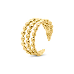 CO88 Collection Layered Open Ring – Stainless Steel