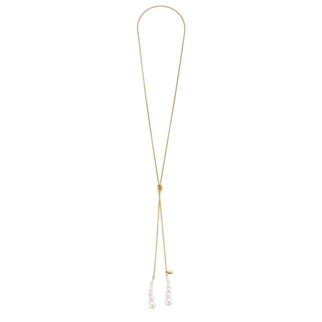 Ketting met bedel van barokparel en koorden