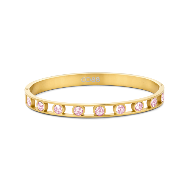 Bangle with round zirconia stones