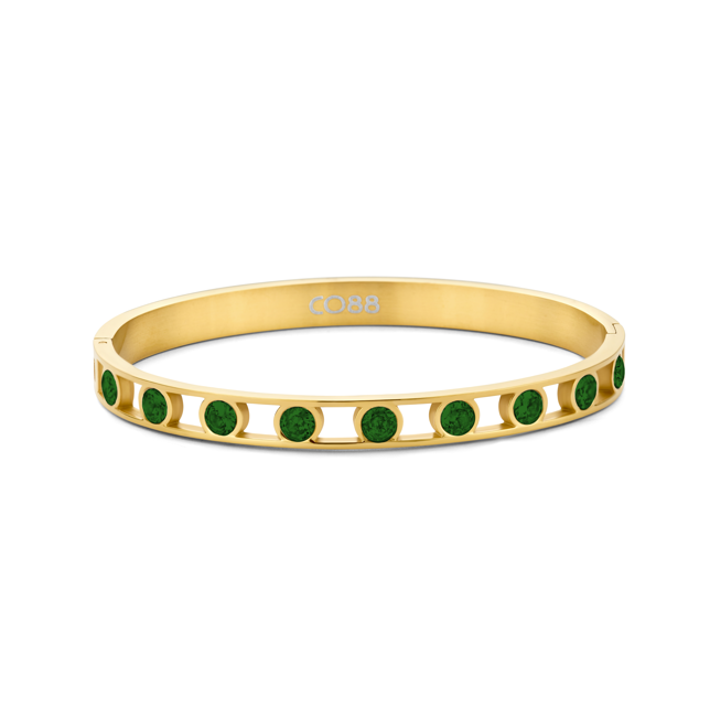 Bangle with round zirconia stones